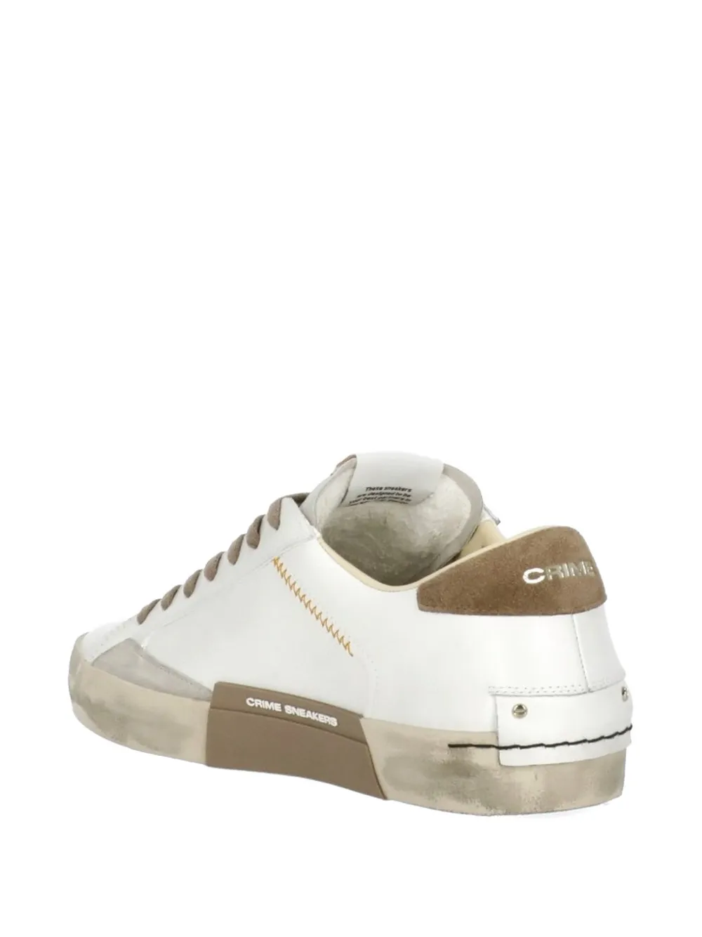 Crime London Distressed sneakers Wit