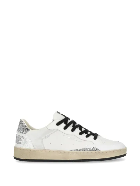 Crime London Chelsea debossed-logo glitter sneakers
