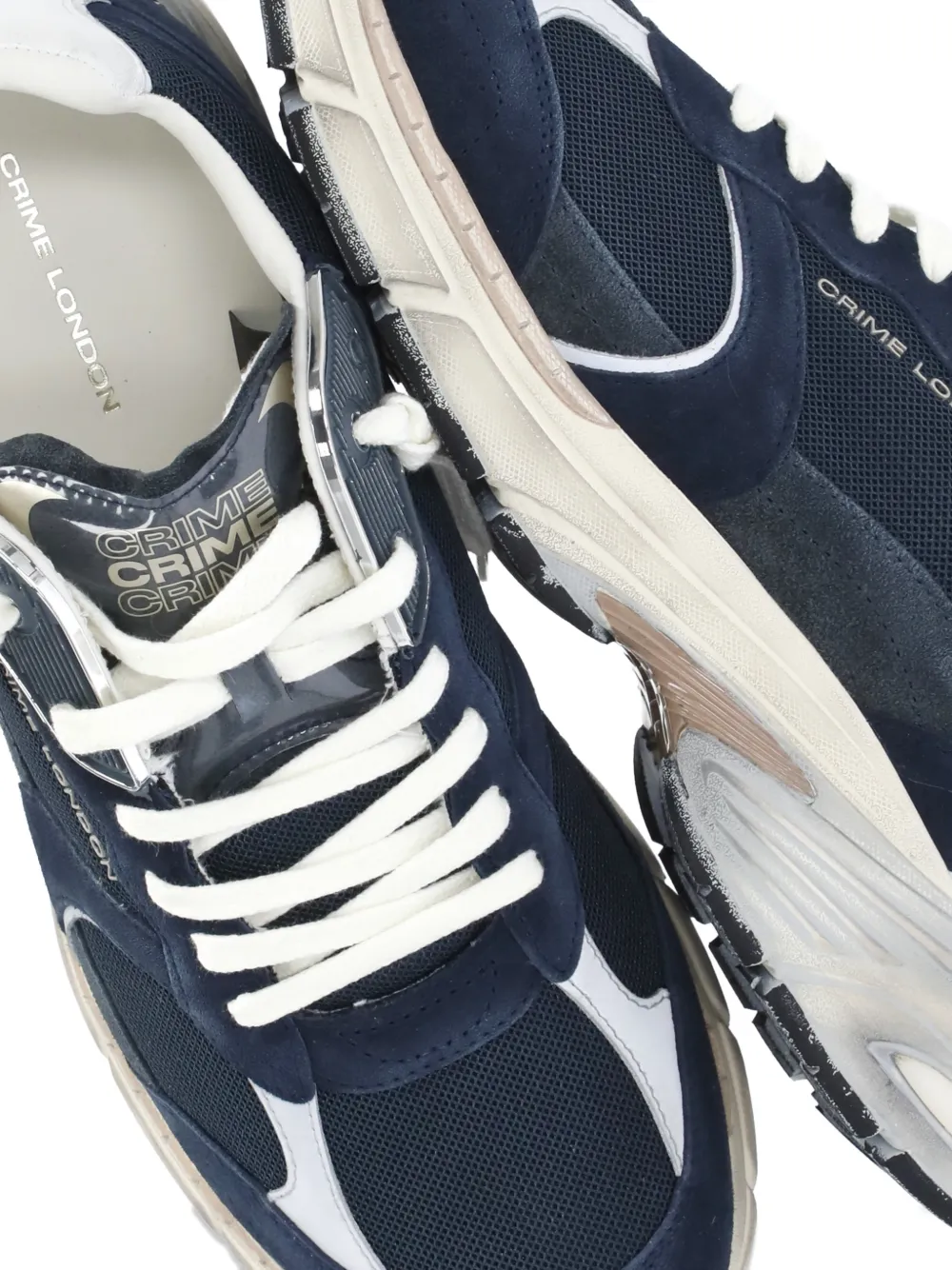 Crime London Fugitive 9094 sneakers met vlakken Blauw