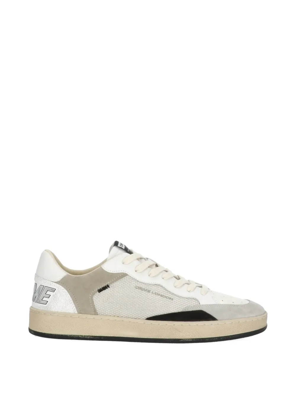 Crime London Chelsea panelled leather sneakers - Bianco