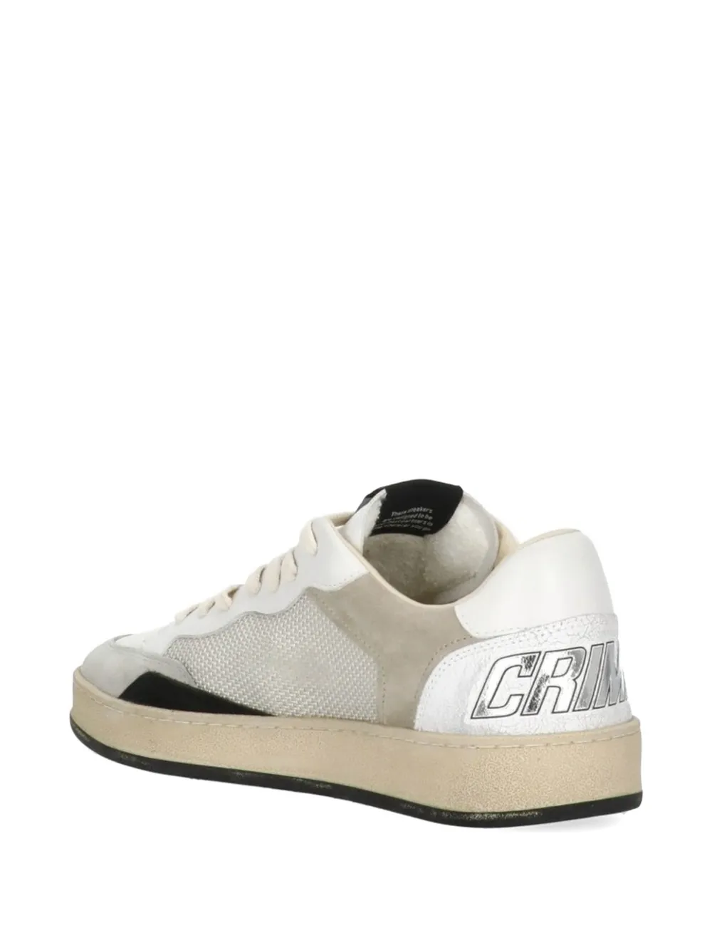 Crime London Chelsea leren sneakers met vlakken Wit