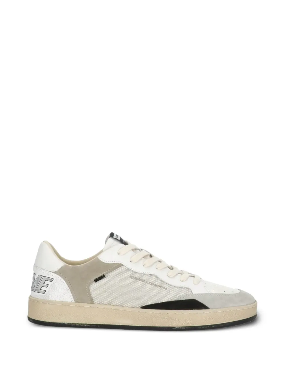 Crime London Chelsea leren sneakers met vlakken Wit