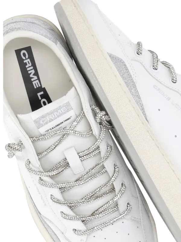 Crime London Chelsea Laces Leather Sneakers | White | FARFETCH
