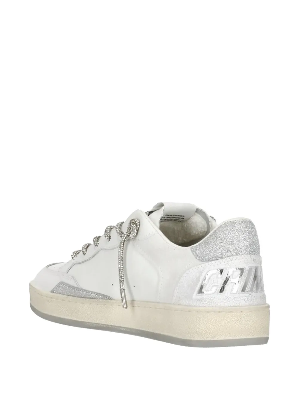 Crime London Chelsea leren sneakers Wit