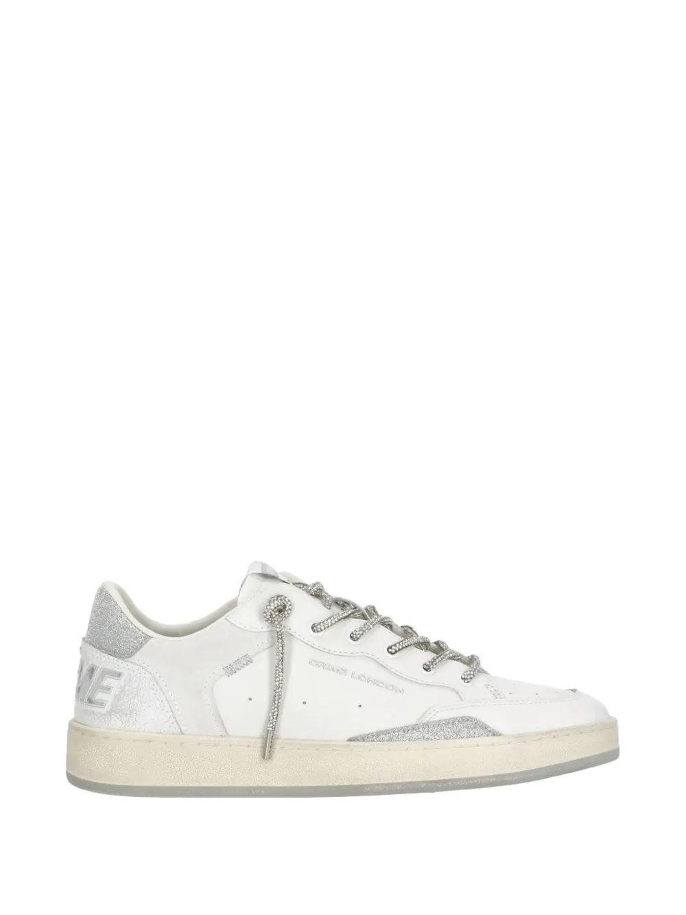 Crime London Chelsea laces leather sneakers - Bianco