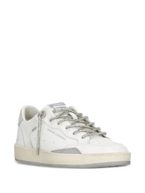 Crime London Chelsea Laces Leather Sneakers | White | FARFETCH