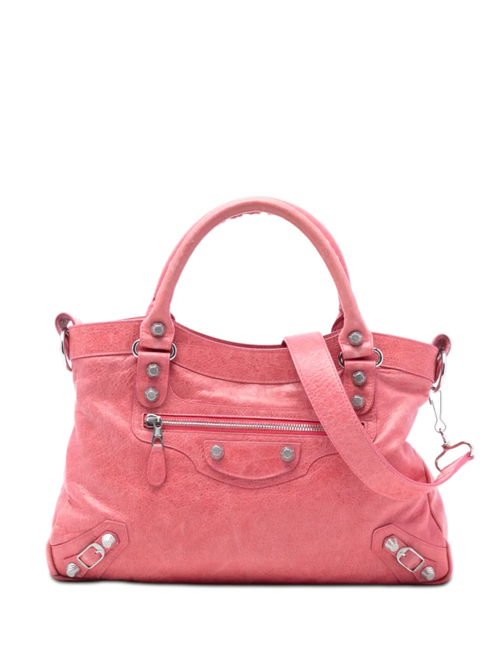 Balenciaga Pre-Owned 2005-2025 Lambskin Motocross Giant 12 Town satchel - Rosa