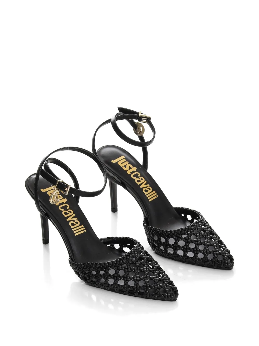 Just Cavalli ankle-strap heeled pumps Zwart
