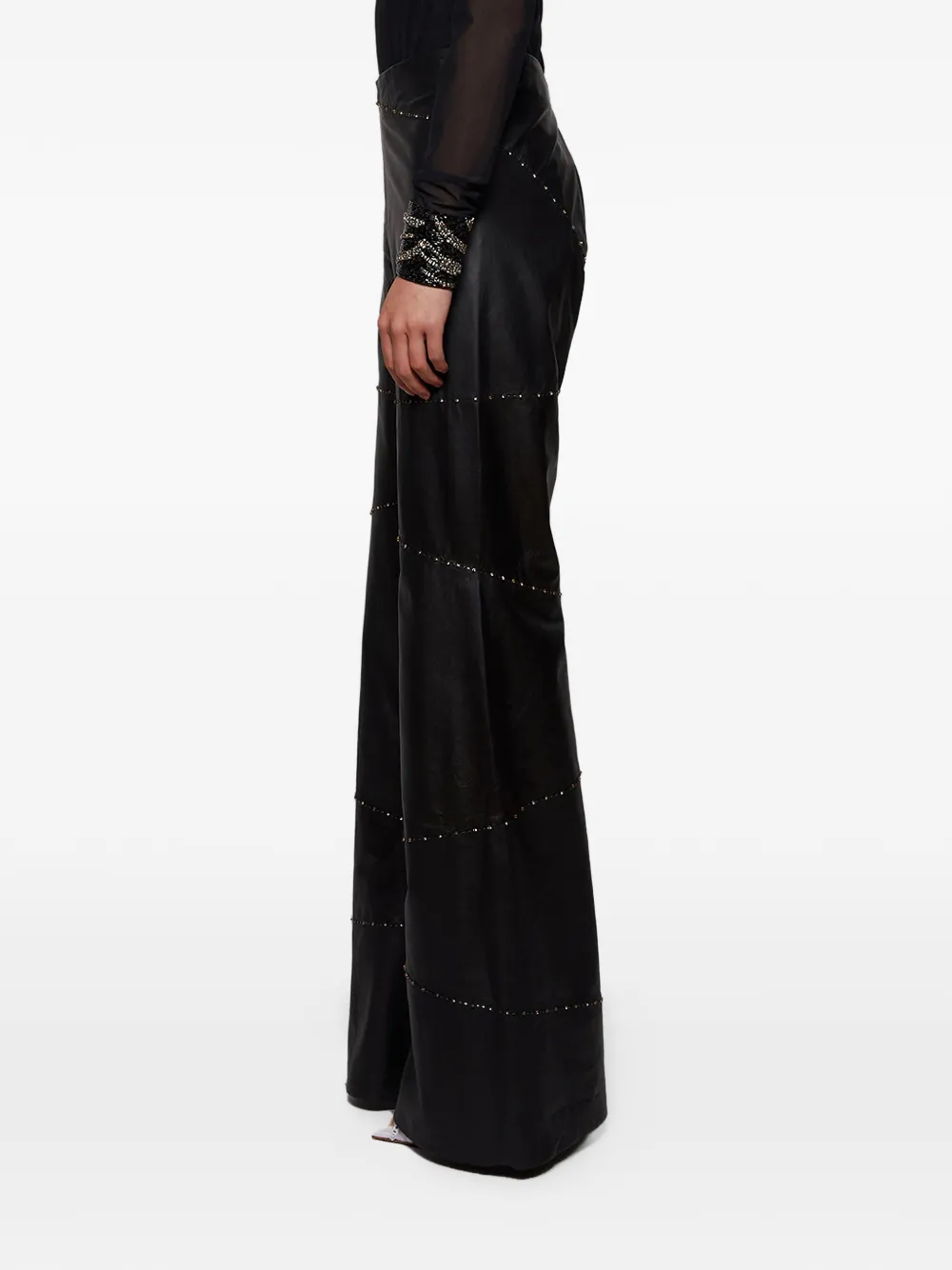  Grace Faena Studded Leather Trousers - Black 