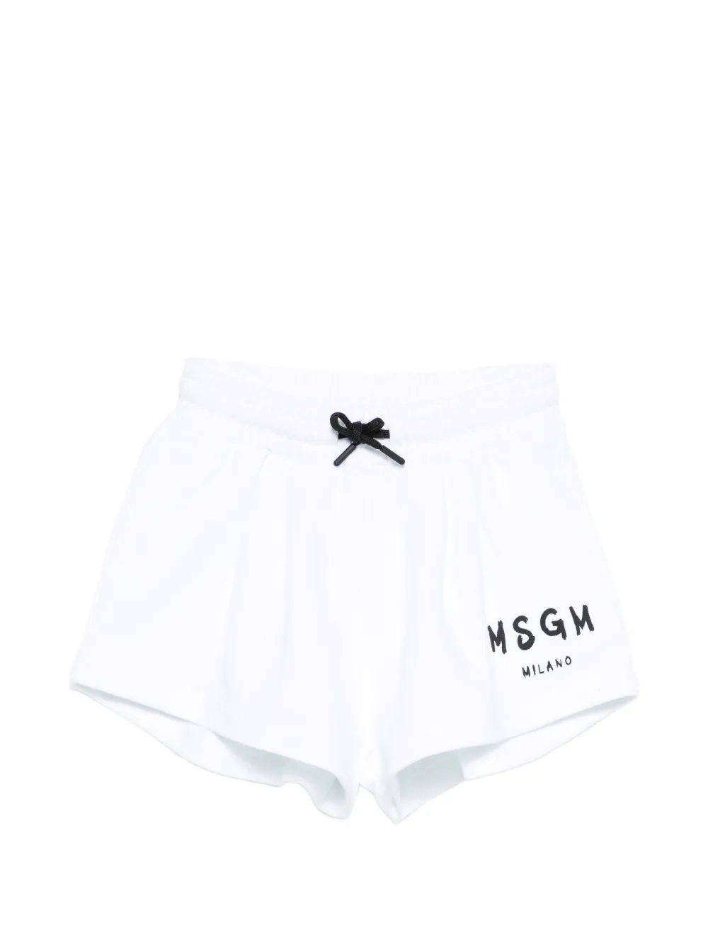 MSGM Kids logo shorts - Bianco