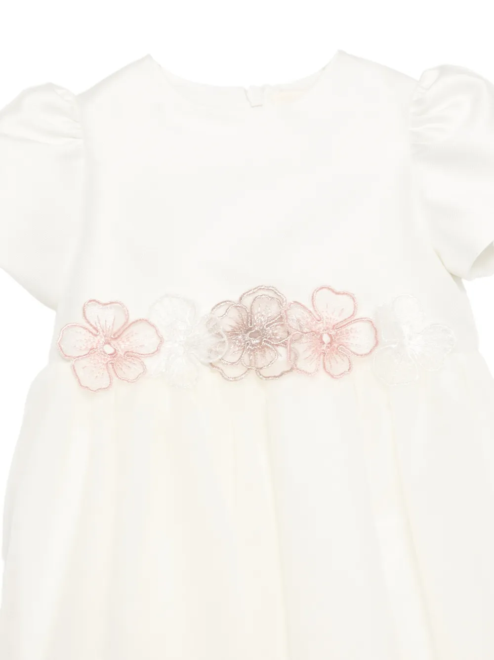 Simonetta Vestido Con Detalle Floral - Neutro 