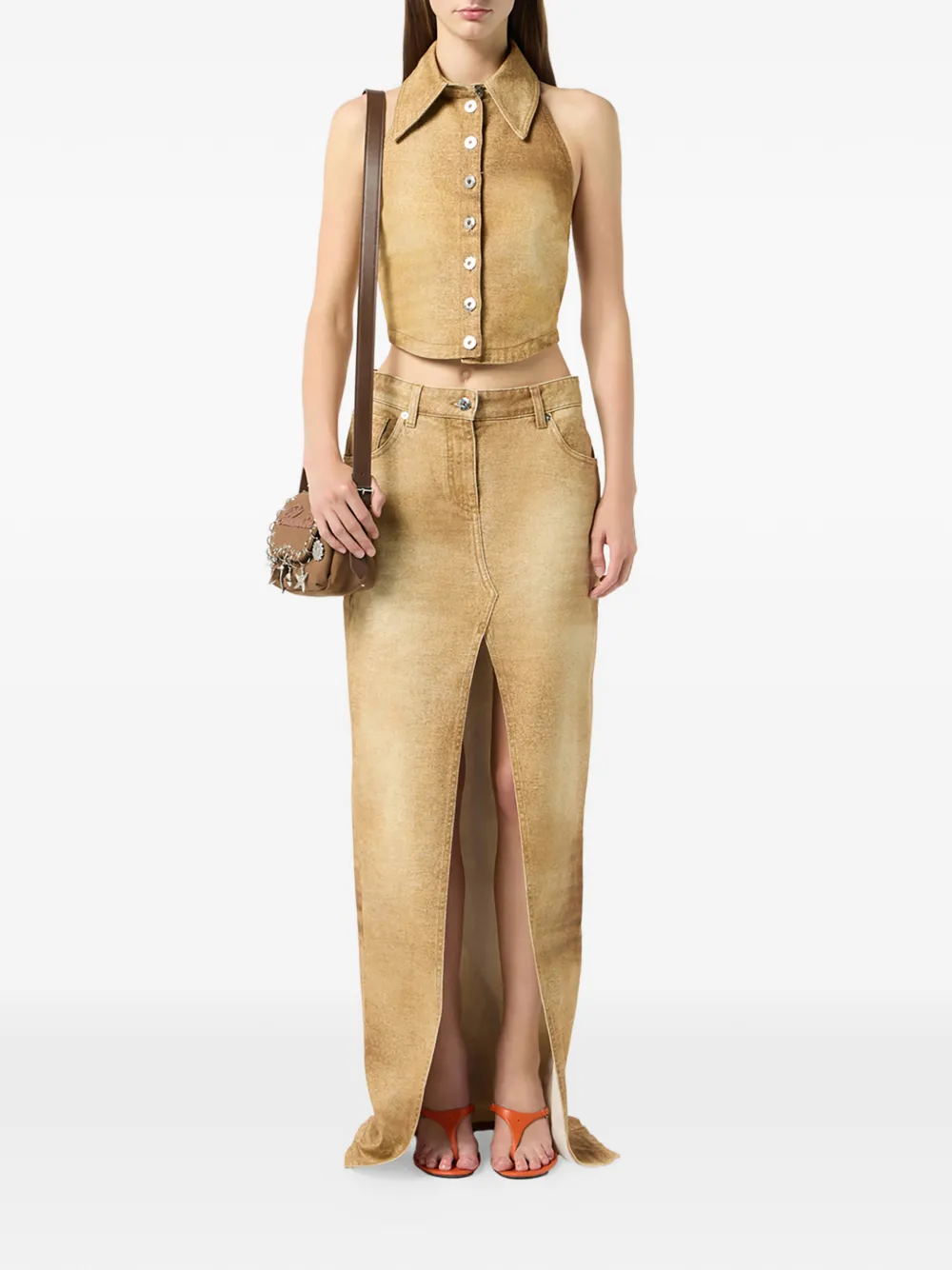  Blumarine Printed Skirt - Neutrals 