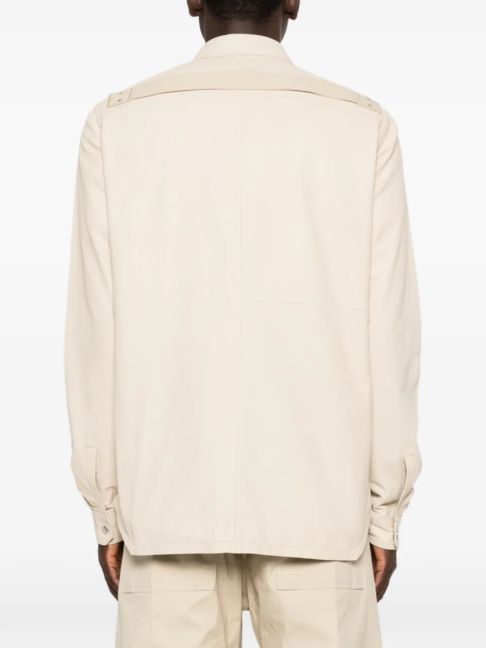 Rick Owens Shirtjack met knopen Beige