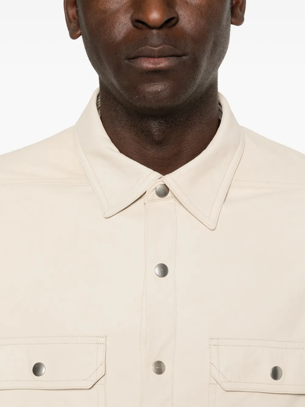 Rick Owens Shirtjack met knopen Beige