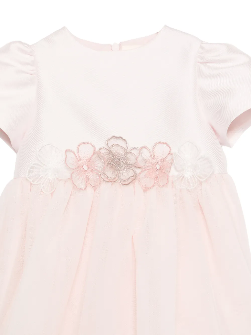  Simonetta Floral-appliqué Dress - Pink 