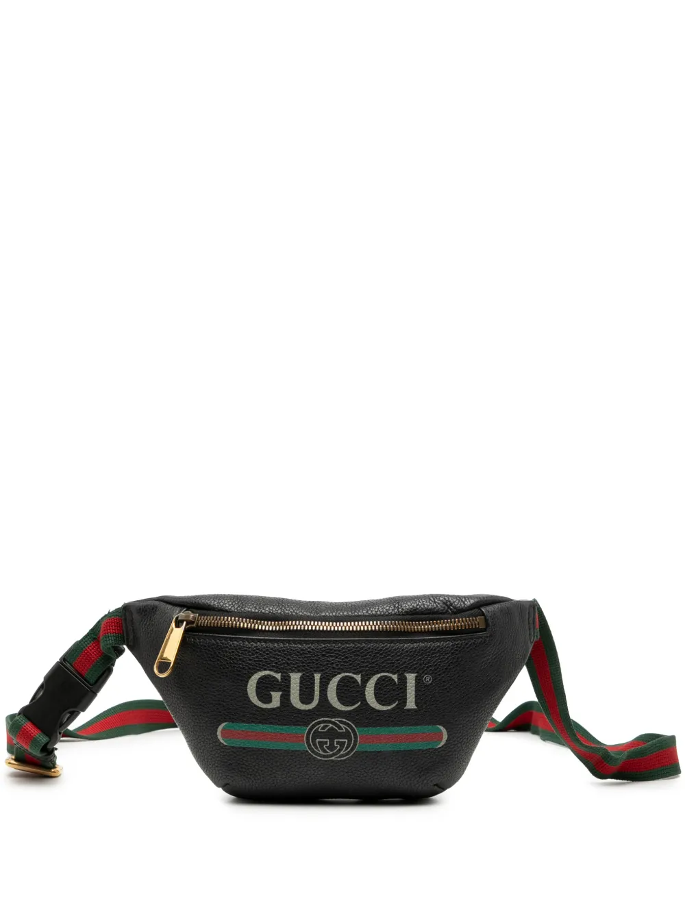 Gucci Pre-Owned 2000-2015 Small Grained Calfskin Logo belt bag - Nero