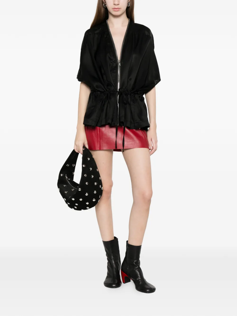  Rick Owens Zip-up Cape - Black 