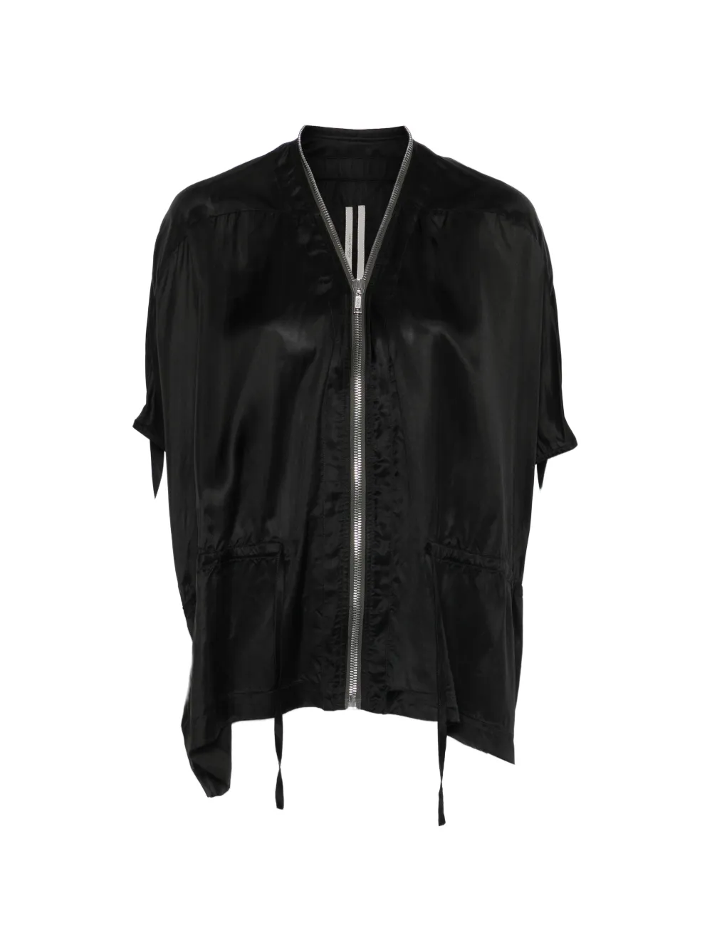 Rick Owens zip-up cape - Schwarz