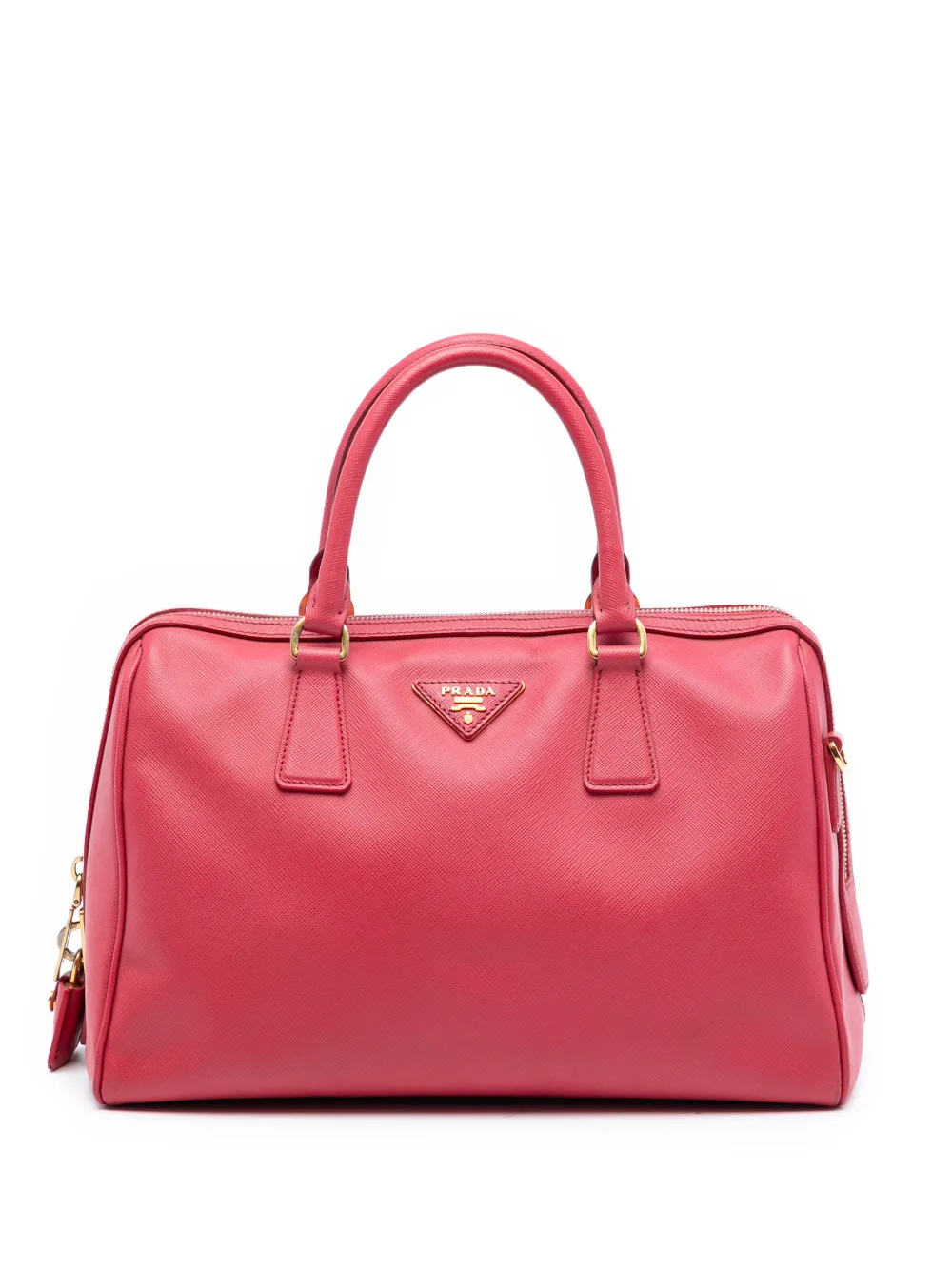 Prada Pre-Owned 2010-2025 Saffiano Lux Convertible Bowler Bag satchel - Rosa