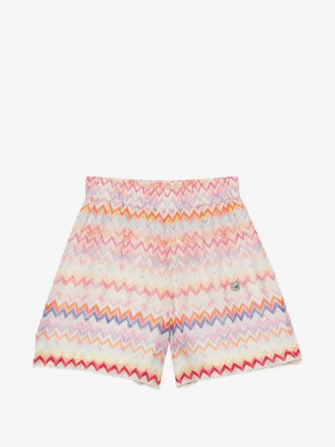 Missoni Kids шорты с принтом зигзаг
