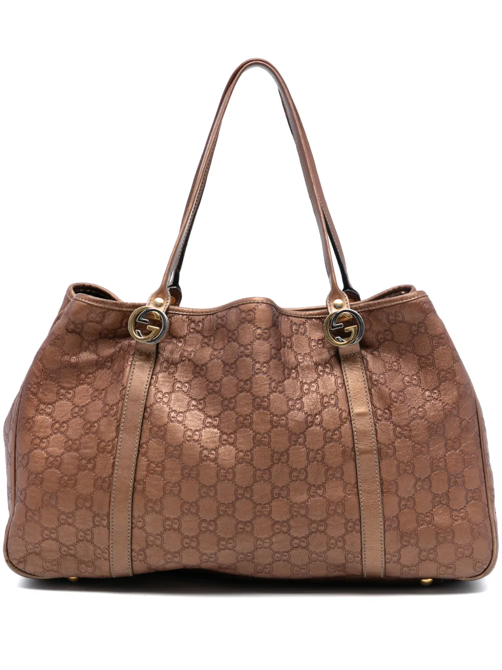 Gucci Pre-Owned 2016-2026 Large Guccissima Twins tote bag - Marrone