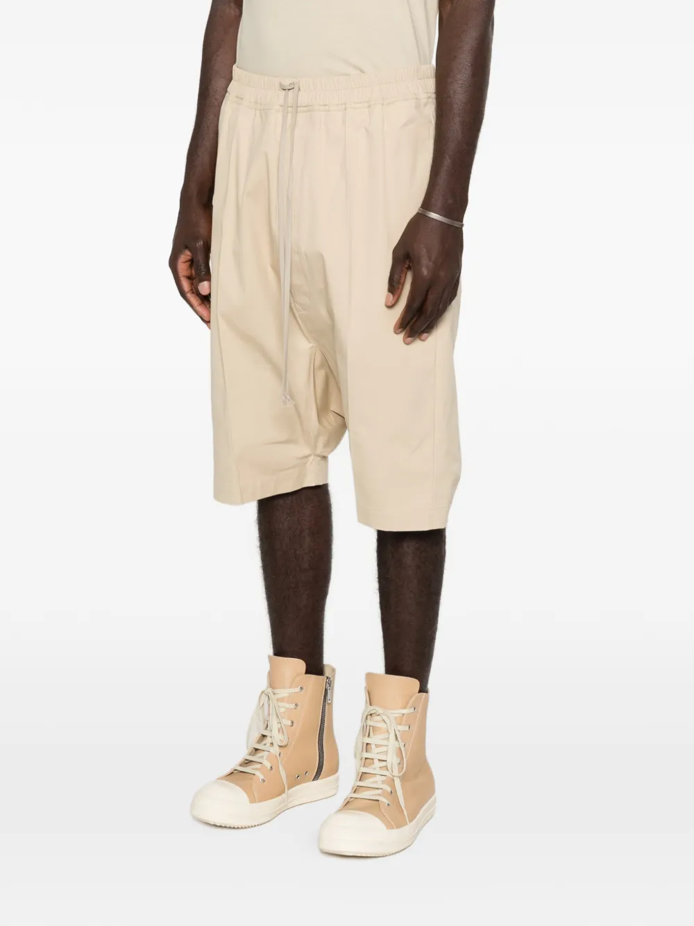  Rick Owens Drawstring Shorts - Neutrals 