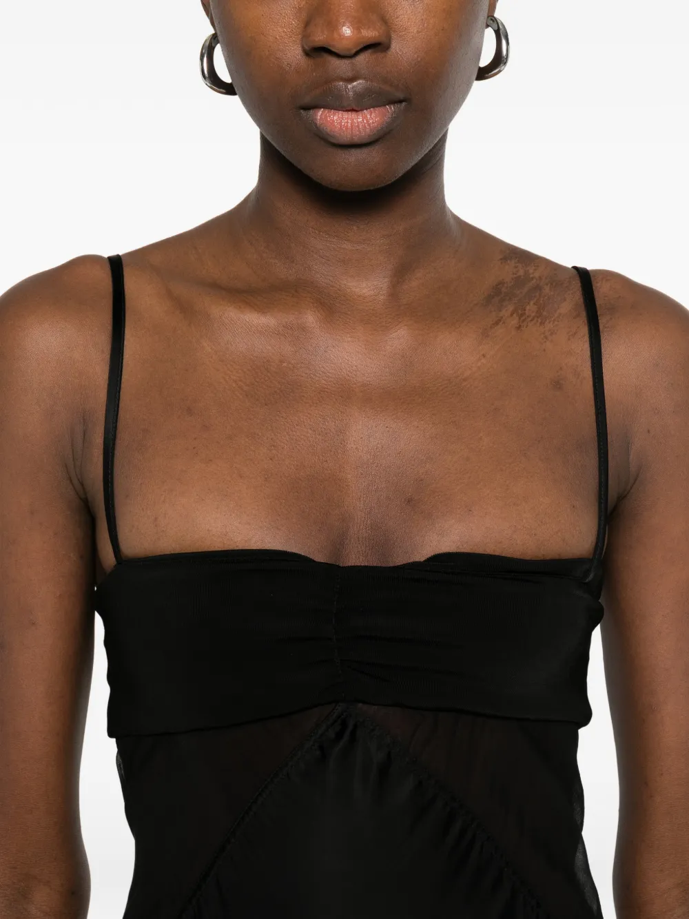Rick Owens Mouwloze midi-jurk Zwart