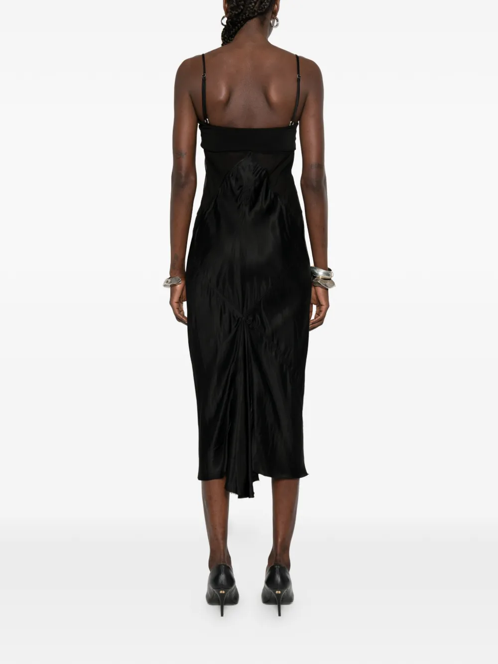 Rick Owens Mouwloze midi-jurk Zwart