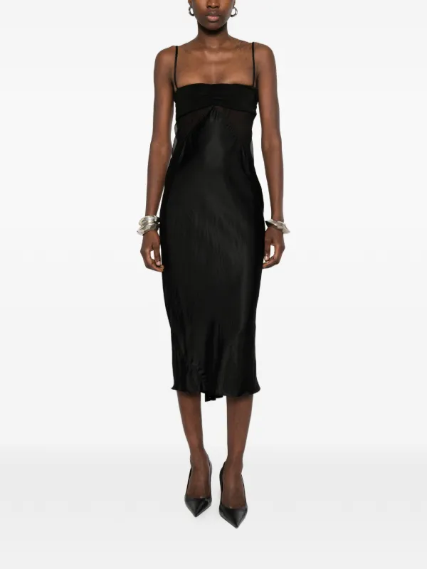 Rick Owens Sleeveless Midi Dress | Black