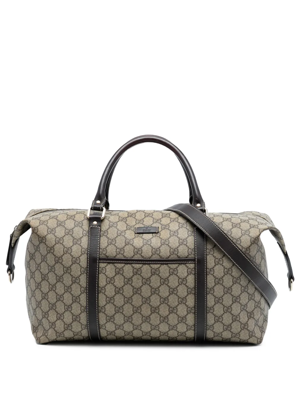 Gucci Pre-Owned 2016-2025 GG Supreme Carry On Duffle Bag travel bag - Marrone