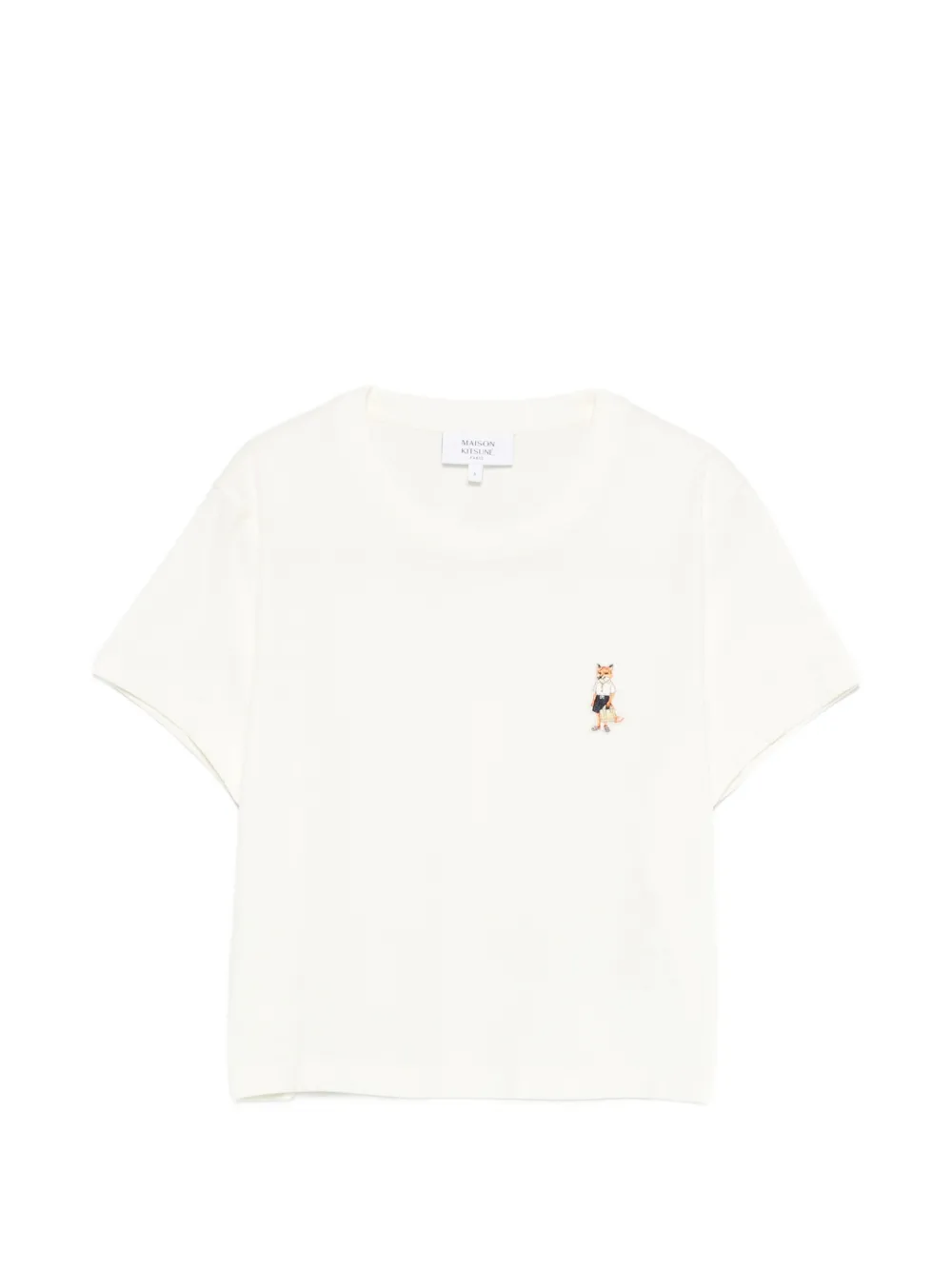Maison Kitsuné Fox embroidered T-shirt - Toni neutri