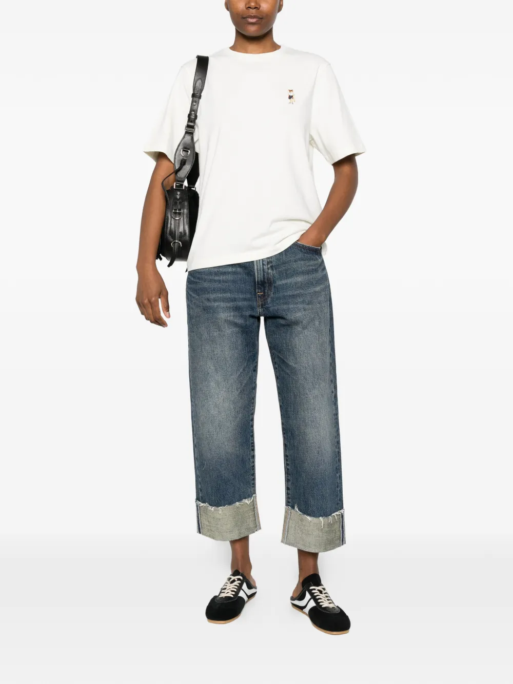  Maison Kitsuné Embroidery T-shirt - Neutrals 