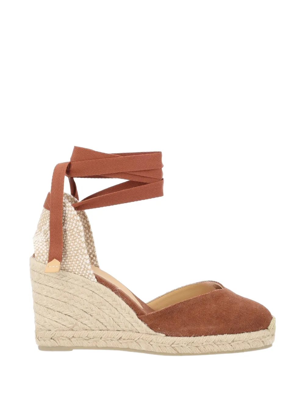 Castañer Chiara wraparound heeled espadrilles - Marrone