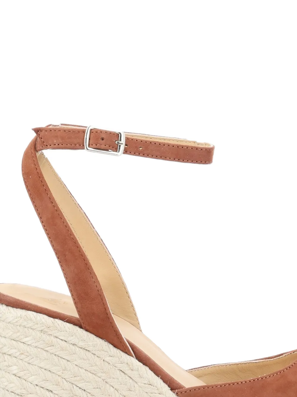  Castañer Brook Suede Wedge Espadrilles - Orange 