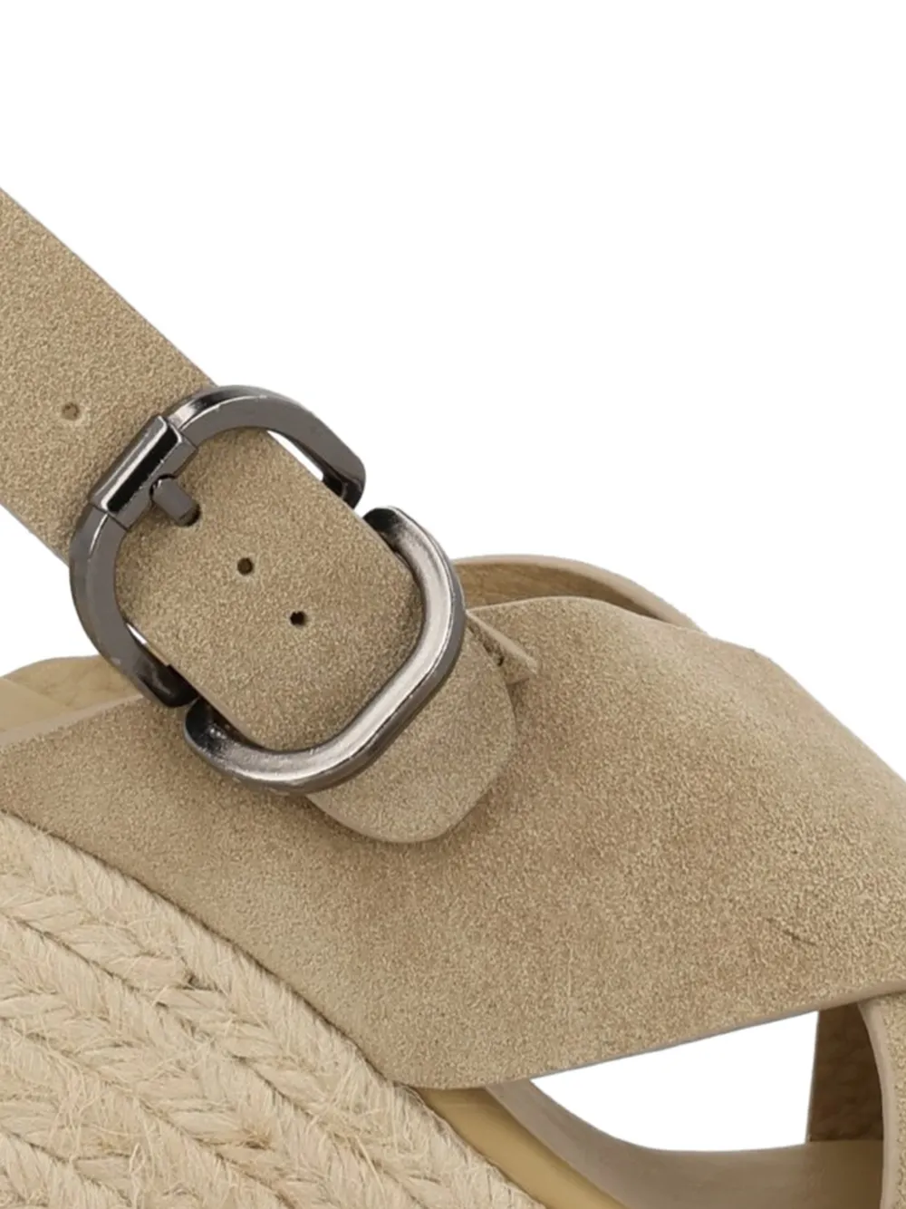 Castañer Betina espadrilles met gekruiste sleehak en gesp Beige