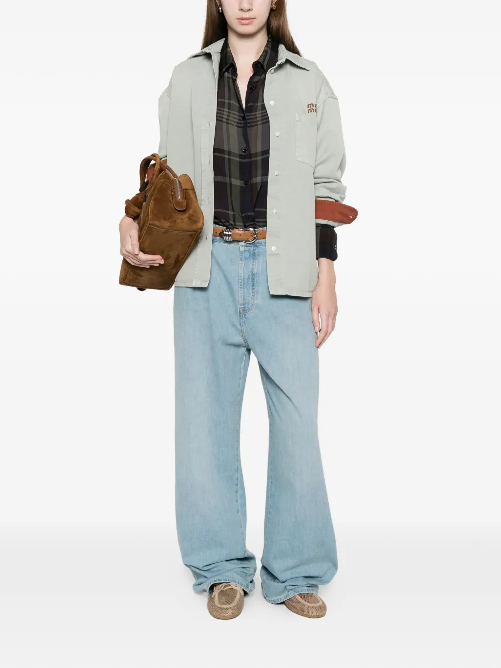  Miu Miu Five Pockets Clear Jeans - Blue 
