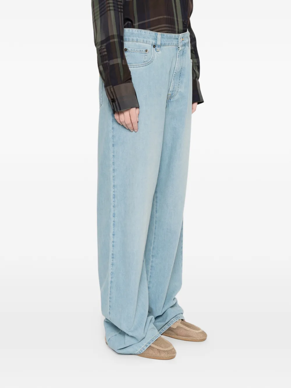 Miu Miu Five Pockets Clear Jeans - Blue 