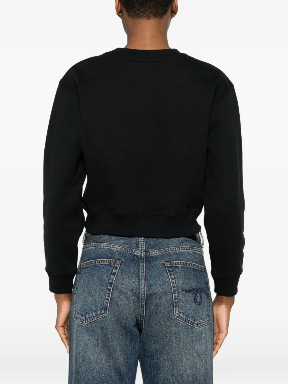 Maison Kitsuné Sweater met logo Zwart
