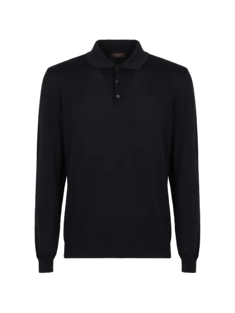 slowear long sleeve knit polo shirt