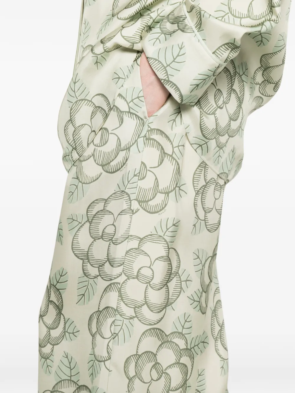 printed piping trousers