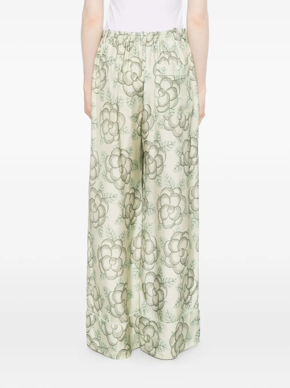 printed piping trousers