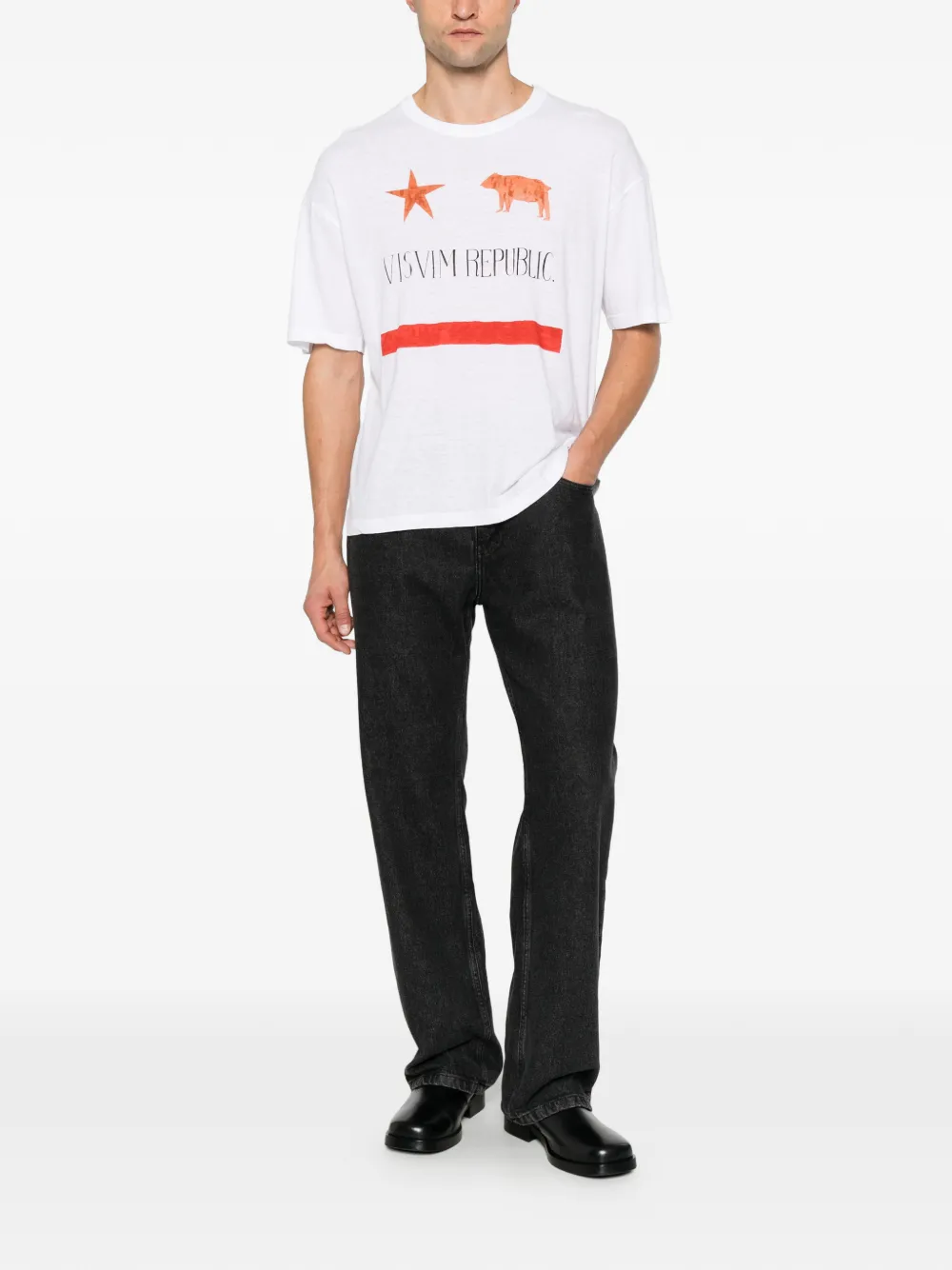 visvim Jumbo graphic-print T-shirt Wit