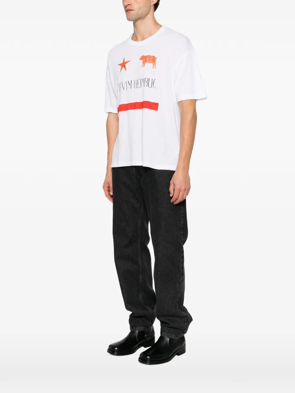 visvim Jumbo graphic-print T-shirt Wit