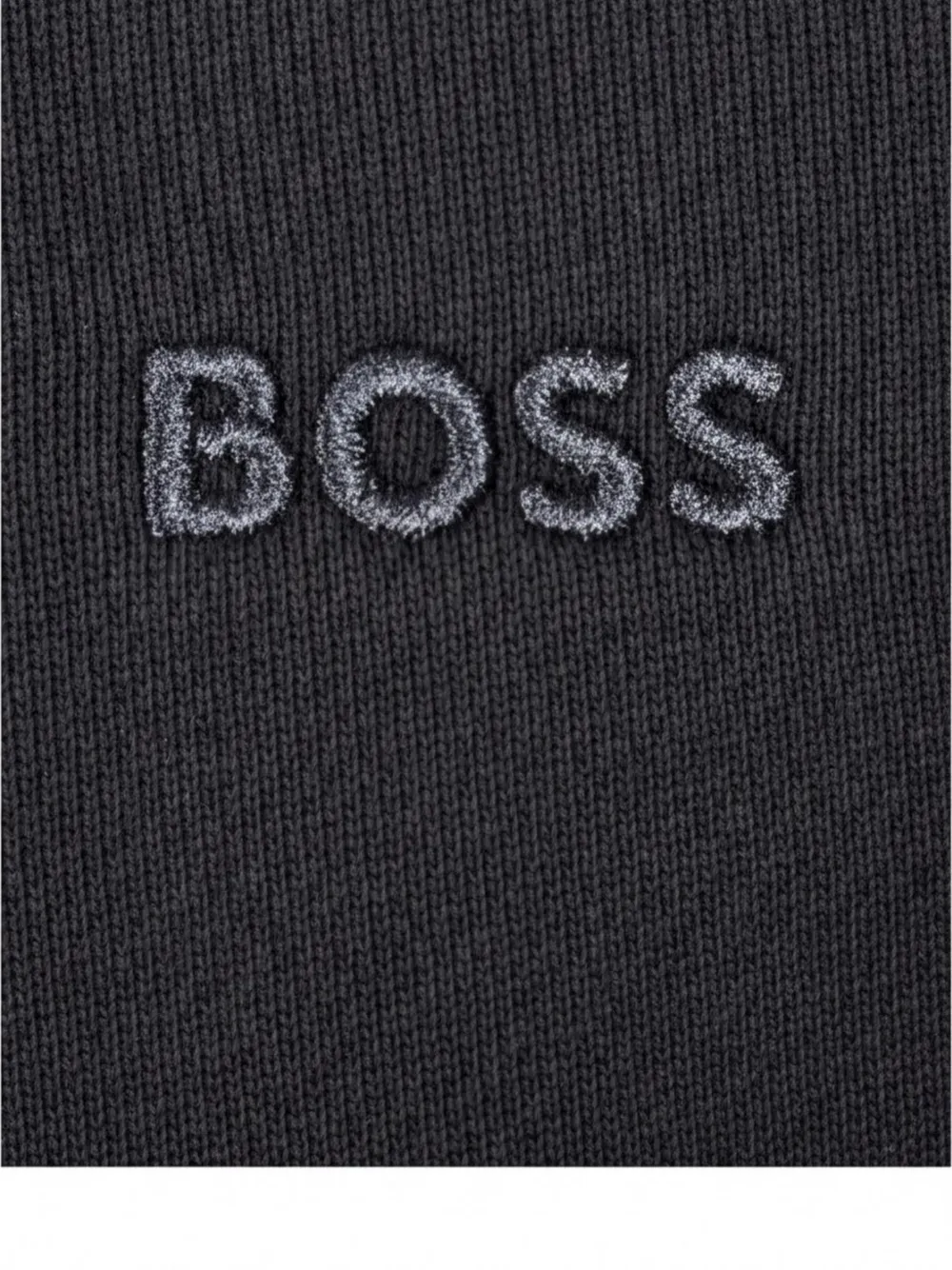BOSS Sweater met geborduurd logo Zwart