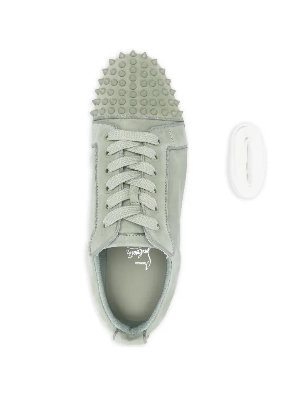 Christian Louboutin Louis Junior Spikes Sneakers | Green | FARFETCH