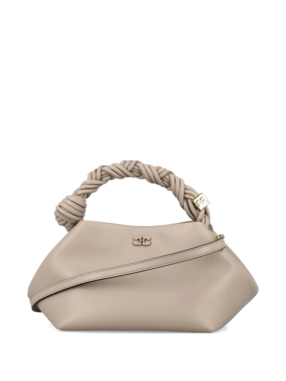 GANNI small Bou knotted tote bag - Grigio