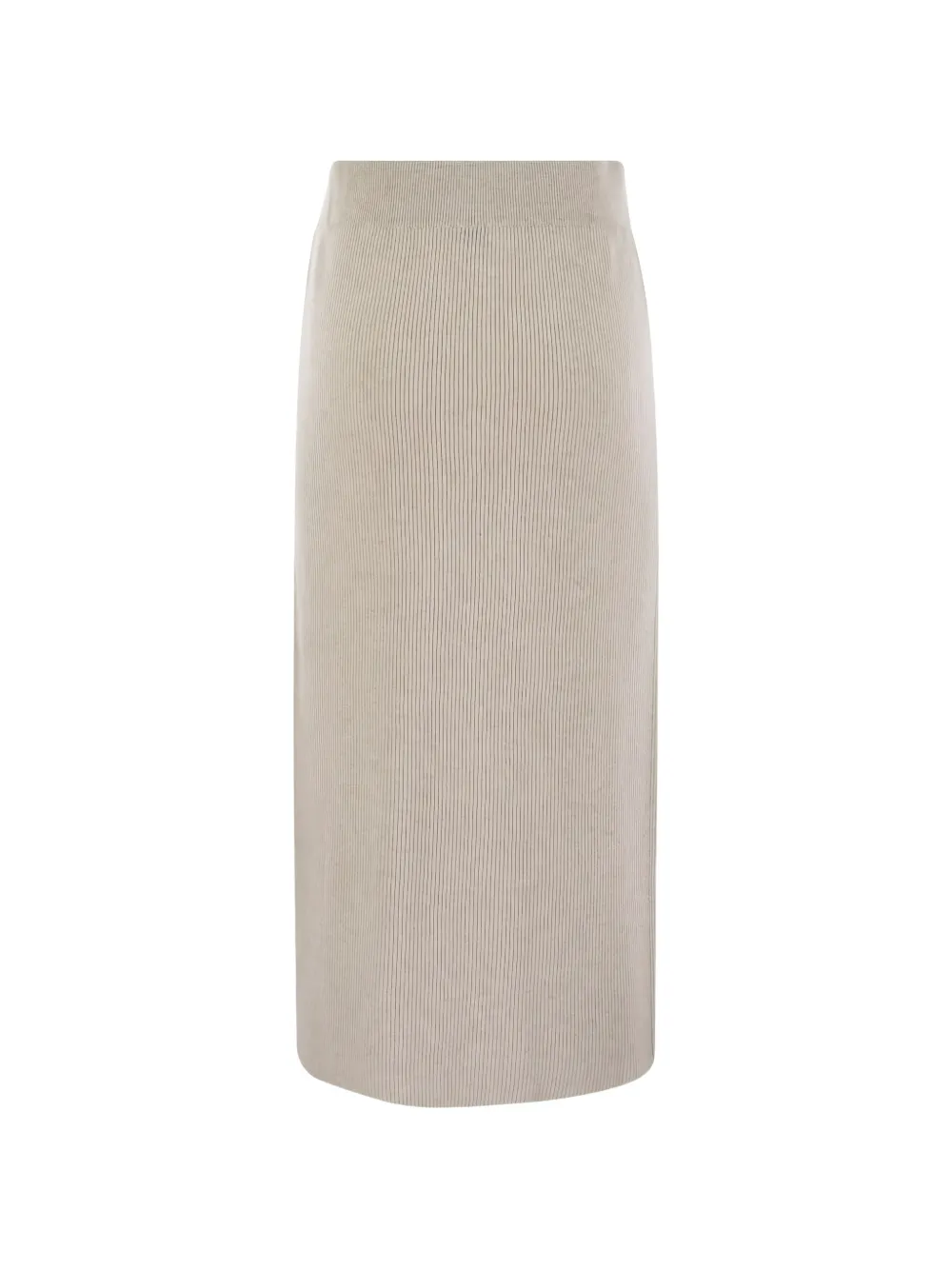  Brunello Cucinelli Ribbed Midi Skirt - Neutrals 