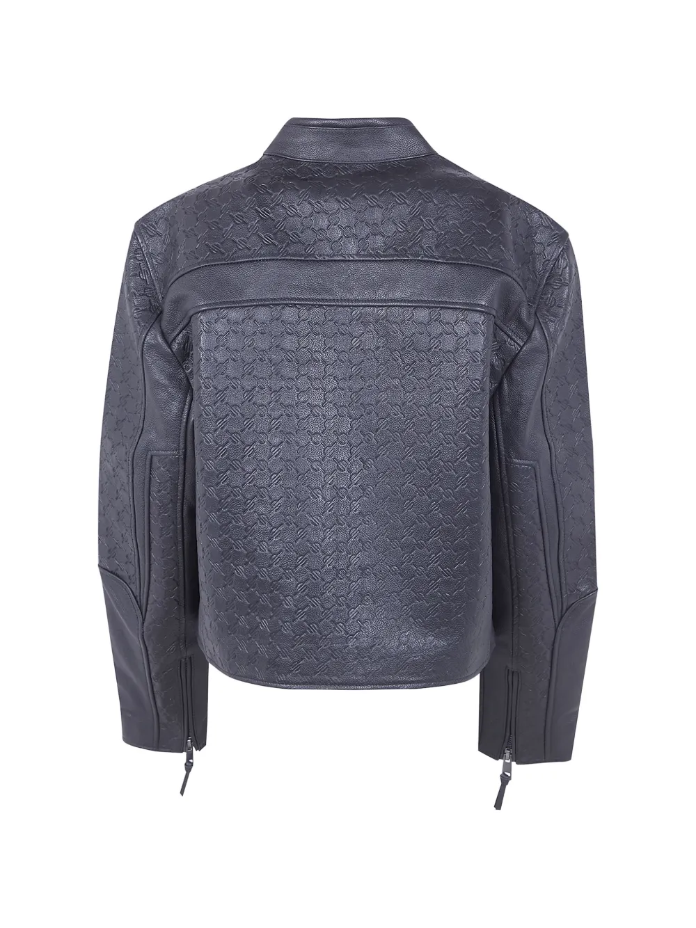  Daily Paper Patterned Leather Jacket - Black 