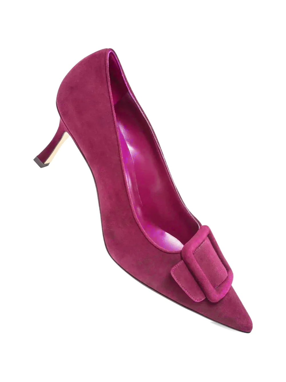 Manolo Blahnik Maysale suède pumps Roze