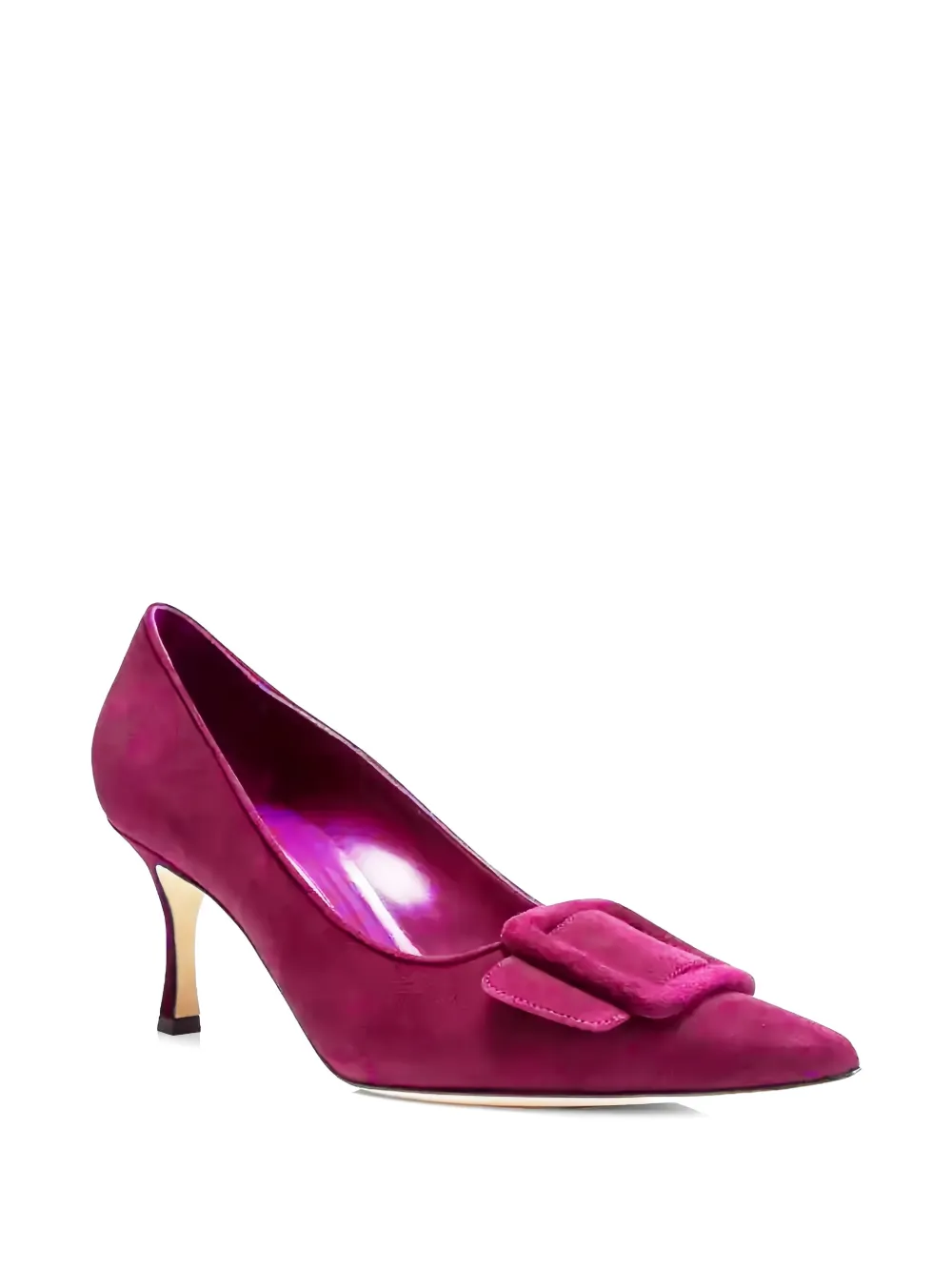 Manolo Blahnik Maysale suède pumps Roze